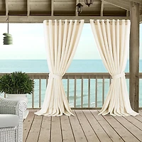 Elrene Home Fashions Carmen Sheer Indoor/Outdoor Tieback Curtain Panel
