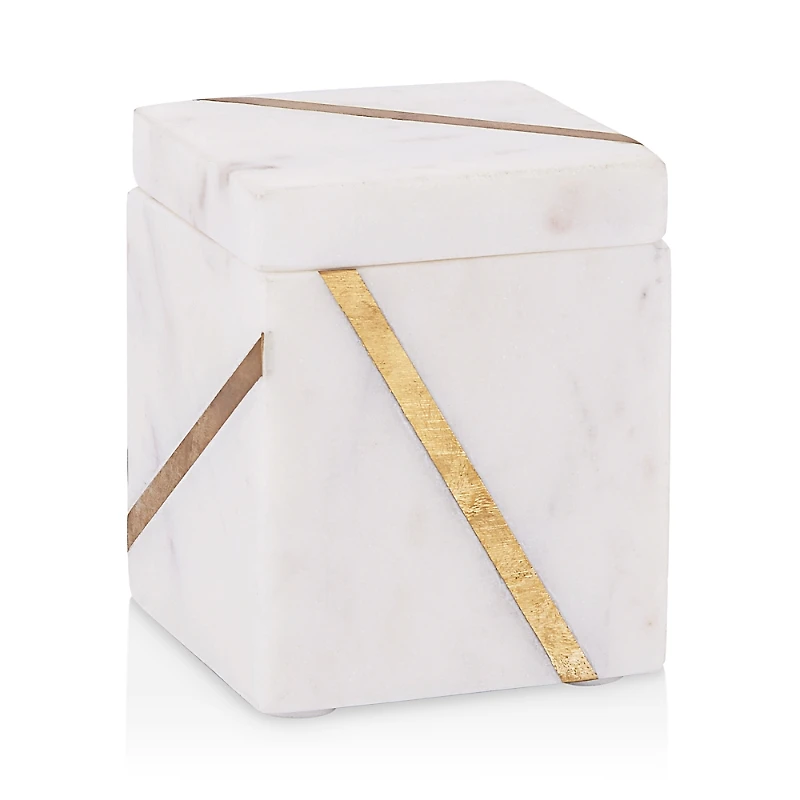 Kassatex Marble Brass Cotton Jar