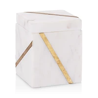 Kassatex Marble Brass Cotton Jar