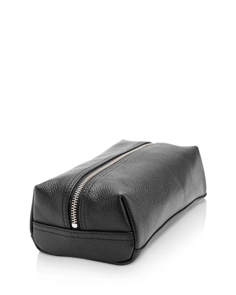 Leather Compact Toiletry Travel Bag