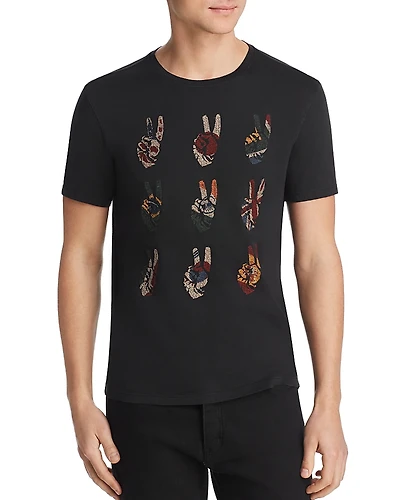 John Varvatos Star Usa Peace Symbol Graphic Tee