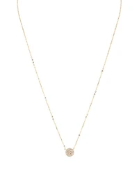 Small Circle Pendant Necklace, 14"