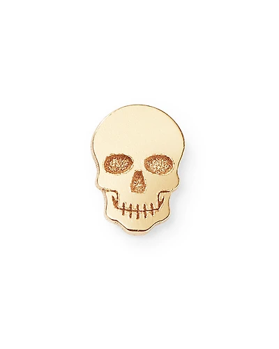 Zoe Chicco 14K Yellow Gold Single Itty Bitty Skull Stud Earring