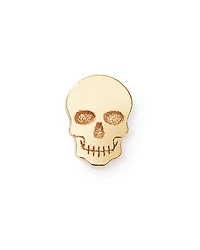Zoe Chicco 14K Yellow Gold Single Itty Bitty Skull Stud Earring