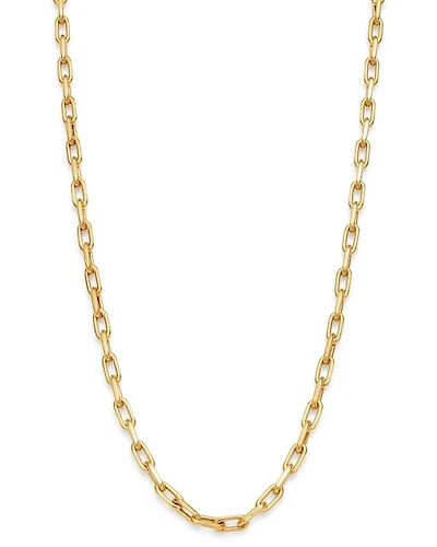14K Yellow Gold Open Link Chain Necklace, 16"
