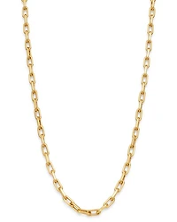 14K Yellow Gold Open Link Chain Necklace, 16"
