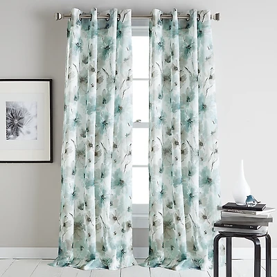 Dkny Modern Bloom Semi-Sheer Grommet Curtain Panel