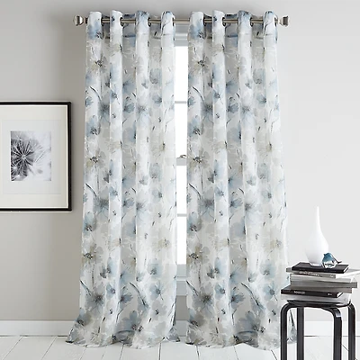 Dkny Modern Bloom Semi-Sheer Grommet Curtain Panel