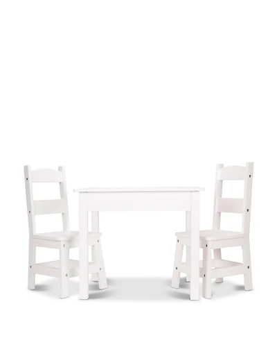3-Piece Wood Table & Chairs Set - Ages 3+