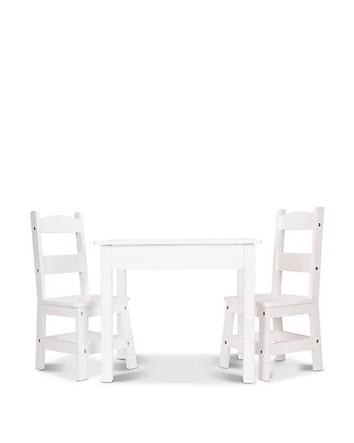 Melissa & Doug 3-Piece Wood Table & Chairs Set - Ages 3+