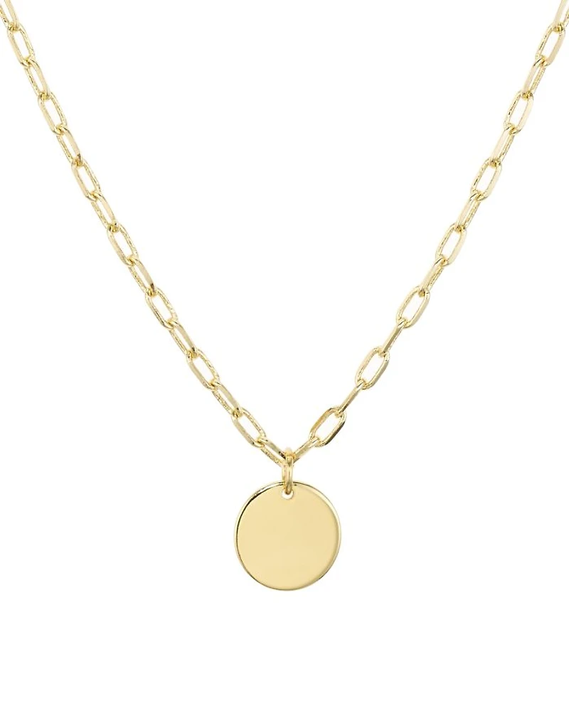 Circle Pendant Necklace, 18" - Exclusive