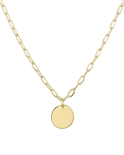 Aqua Circle Pendant Necklace, 18 - Exclusive