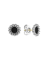 Lagos Sterling Silver Maya Black Onyx Stud Earrings