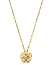 18K Yellow Gold Daisy Diamond Pendant Necklace, 17.5" - Exclusive