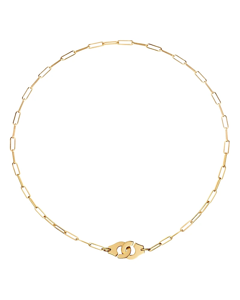 dinh van 18K Yellow Gold Menottes Small Chain Link Necklace, 16.5