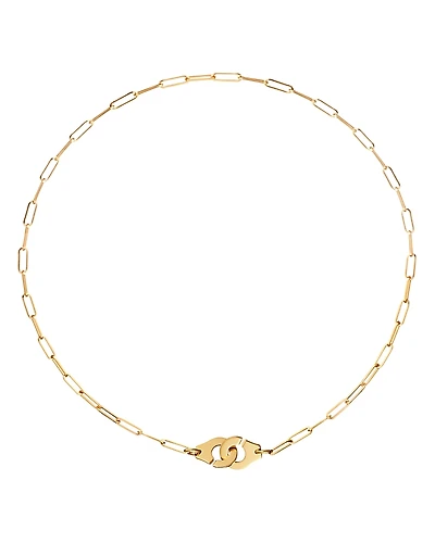 dinh van 18K Yellow Gold Menottes Small Chain Link Necklace, 16.5