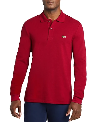 Lacoste Classic Fit Long-Sleeve Pique Polo Shirt