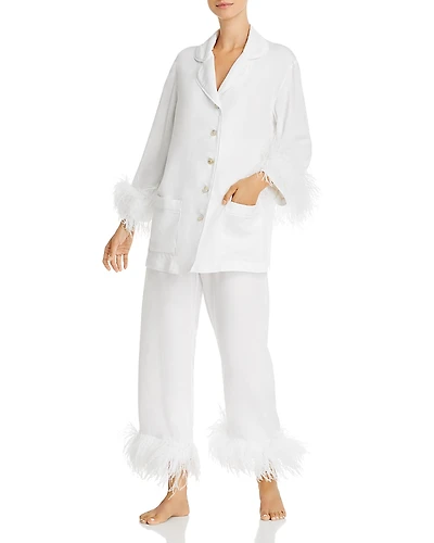 Sleeper Feather Trim Pajama Set - Exclusive