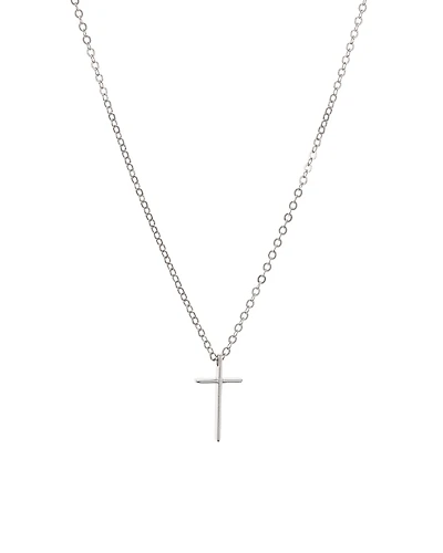 Bloomingdale's Fine Collection Swedged Cross Pendant Necklace