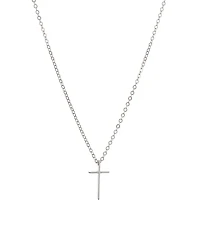 Bloomingdale's Fine Collection Swedged Cross Pendant Necklace