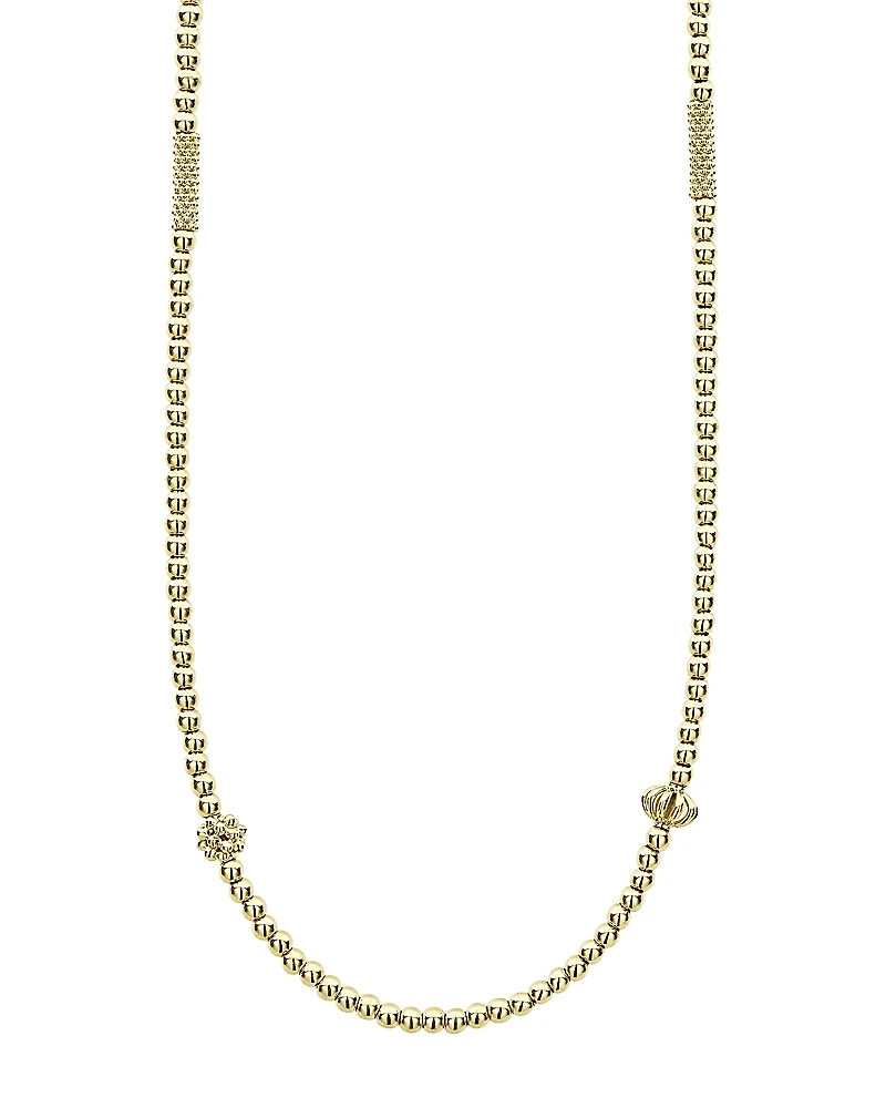 Lagos 18K Gold Caviar Beaded Necklace, 18