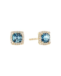 David Yurman Petite Chatelaine Pave Bezel Stud Earrings