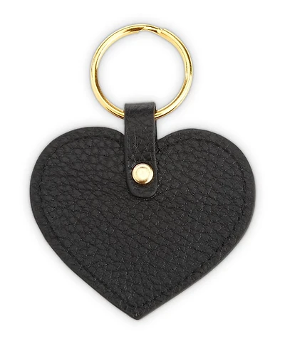 Leather Heart Keychain Charm