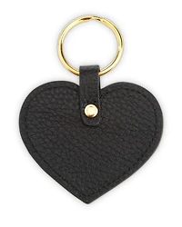 Leather Heart Keychain Charm
