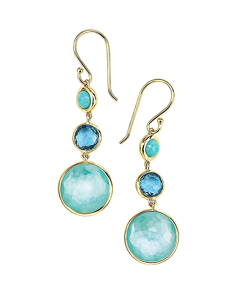 Ippolita 18K Yellow Gold Lollitini Multi-Stone Triple Drop Earrings