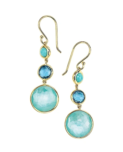 Ippolita 18K Yellow Gold Lollitini Multi-Stone Triple Drop Earrings