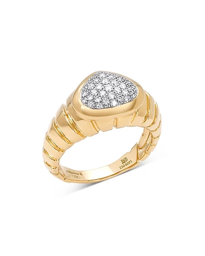 Marina B 18K Yellow Gold Timo Diamond Pave Ring