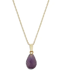 Bloomingdale's Fine Collection Amethyst Briolette Pendant Necklace