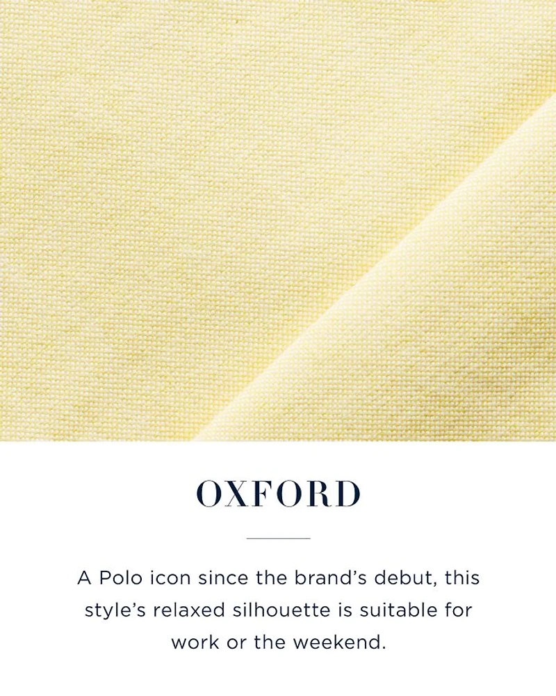 Classic Fit Long Sleeve Cotton Oxford Button Down Shirt