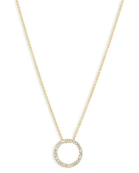 Diamond Circle Pendant Necklace in 14K Yellow Gold