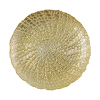 Rufolo Glass Gold Crocodile Salad Plate