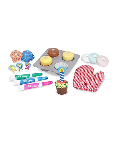 Melissa & Doug Bake & Decorate Cupcake Set - Ages 3+
