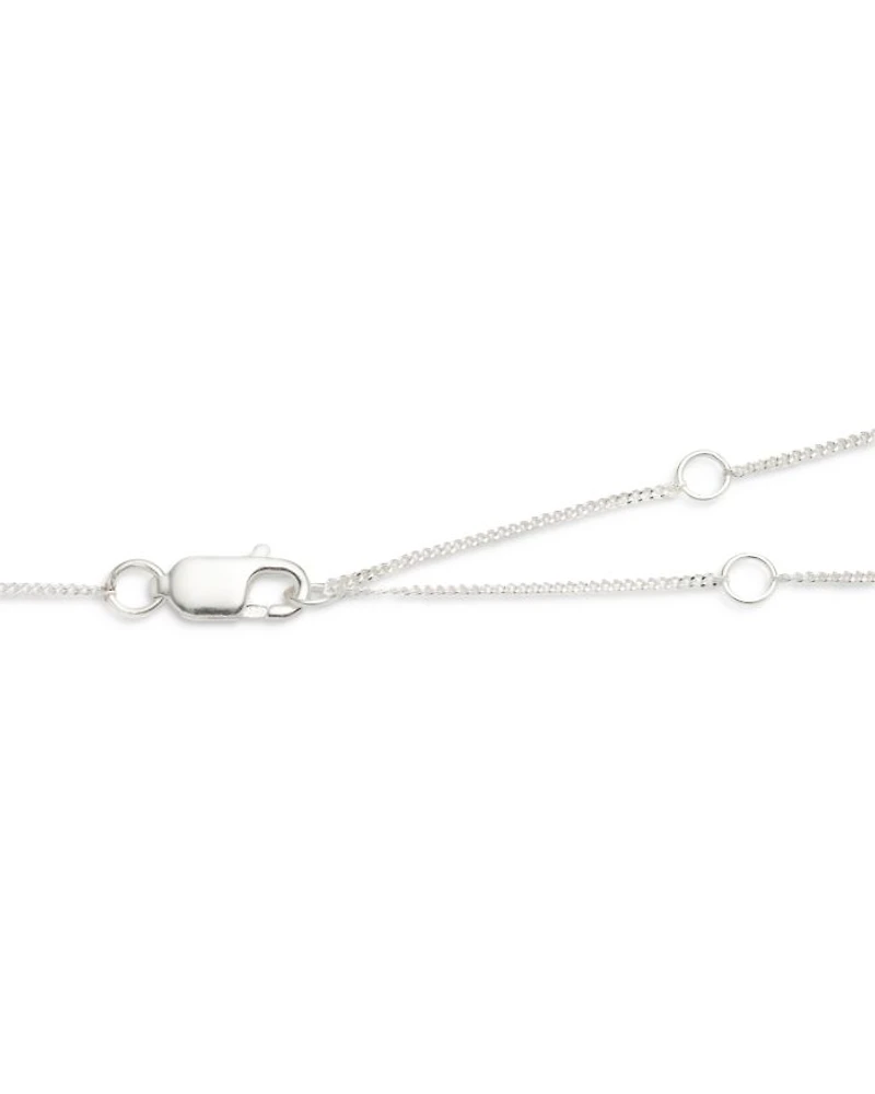 Two Tone Key Pendant Necklace, 14"