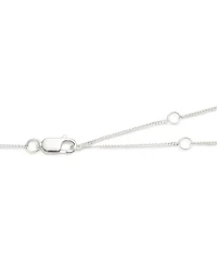 Two Tone Key Pendant Necklace, 14"