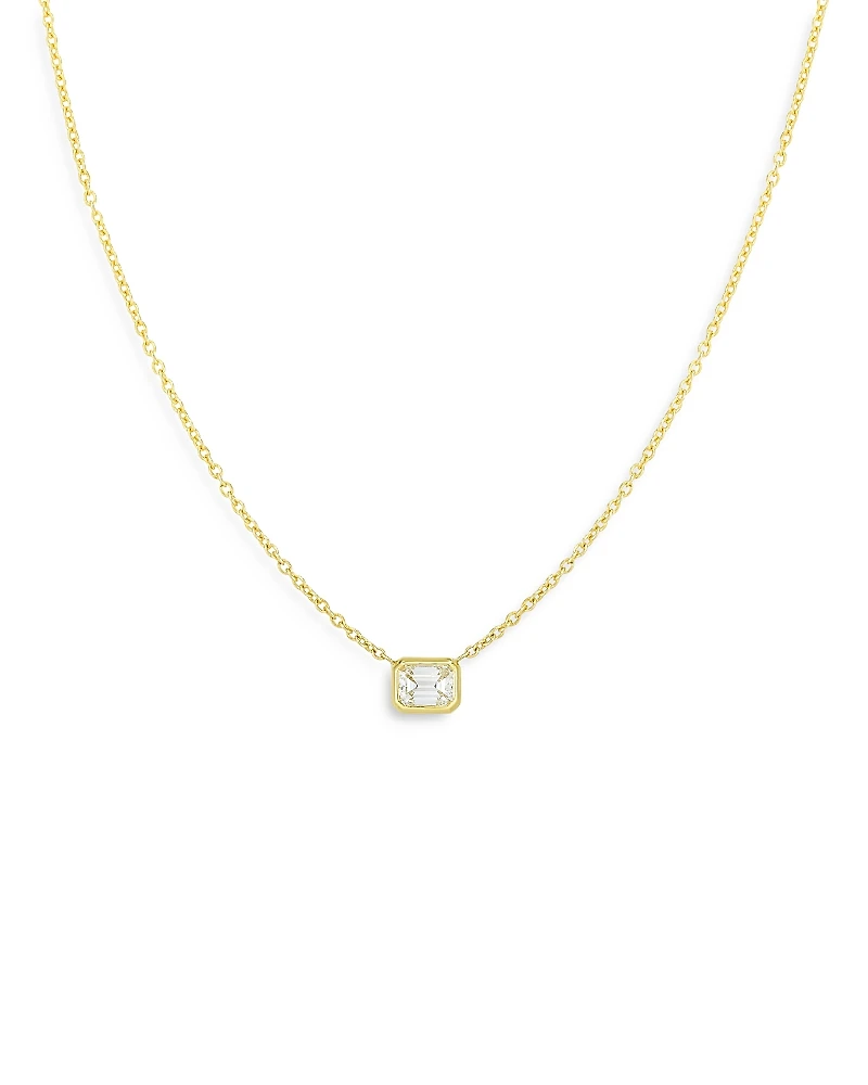 Roberto Coin 18K Yellow Gold Tiny Treasure Diamond Pendant Necklace, 18