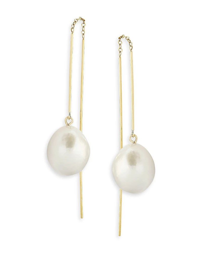 Bloomingdale's Fine Collection Baroque Cultured Freshwater Pearl Threader Earrings