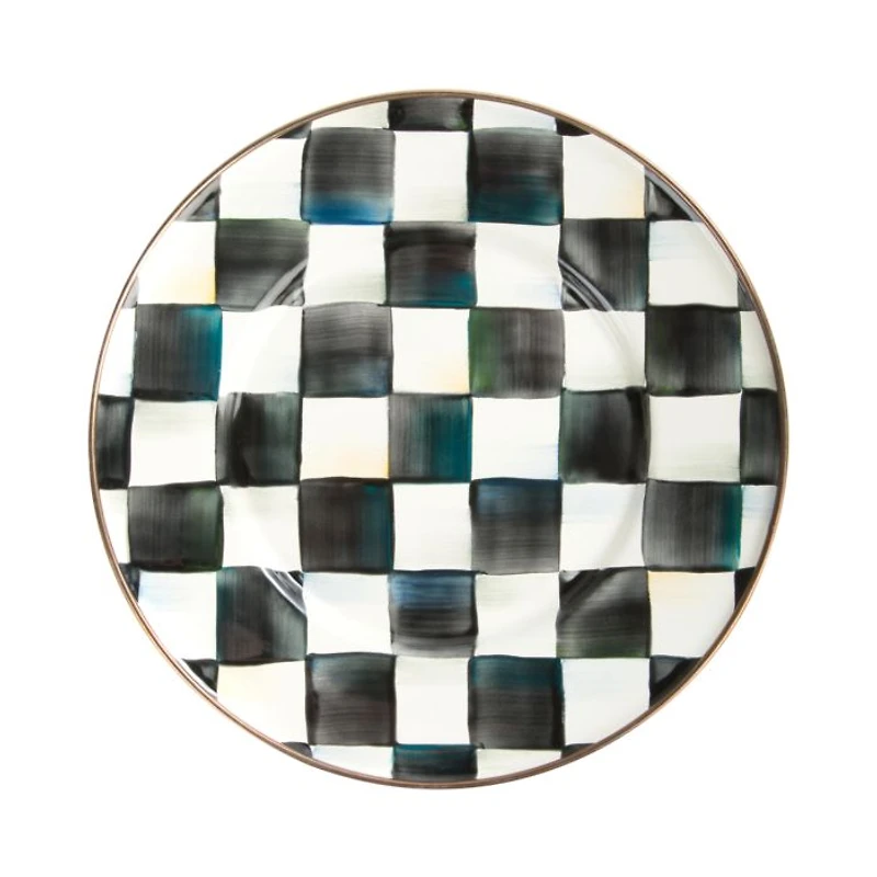 Courtly Check Enamel Salad Plate