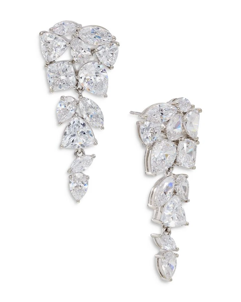 Deluxe Cluster Drop Earrings