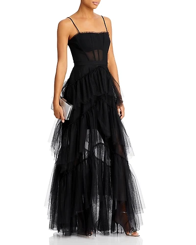 Bcbgmaxazria Tulle Corset Essential Gown