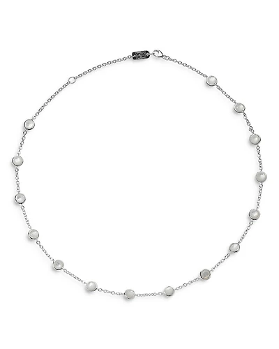 Sterling Silver Lollipop® Mother of Pearl Station Necklace, 16"