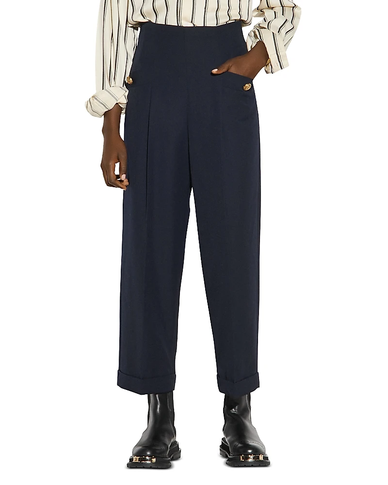 Sandro Sieny Wide Leg Pants