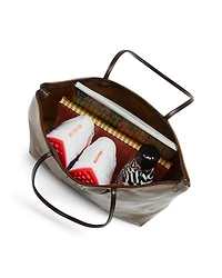 Bloomingdale's Zip Top Medium Brown Bag - Exclusive