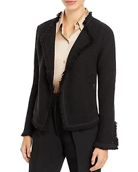 Nic+Zoe Fringe Mix Knit Jacket