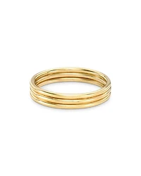 14K Yellow Gold Three-Row Band