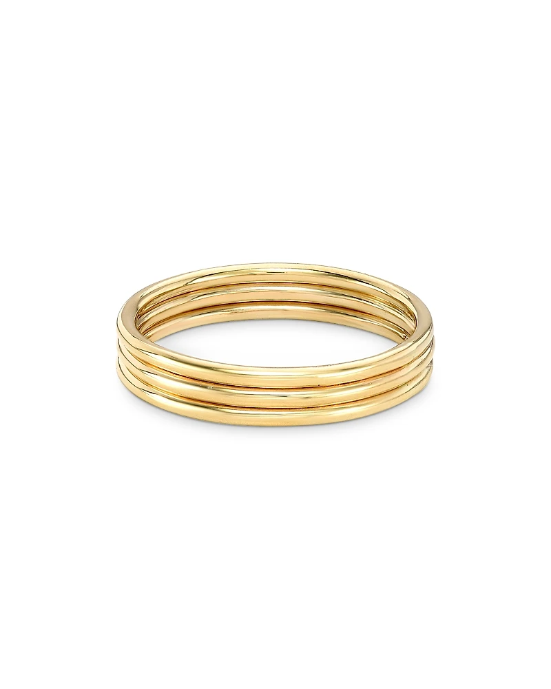 Zoe Lev 14K Yellow Gold Three-Row Band