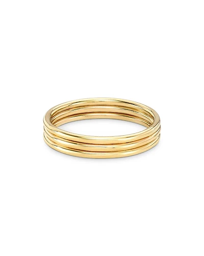 Zoe Lev 14K Yellow Gold Three-Row Band